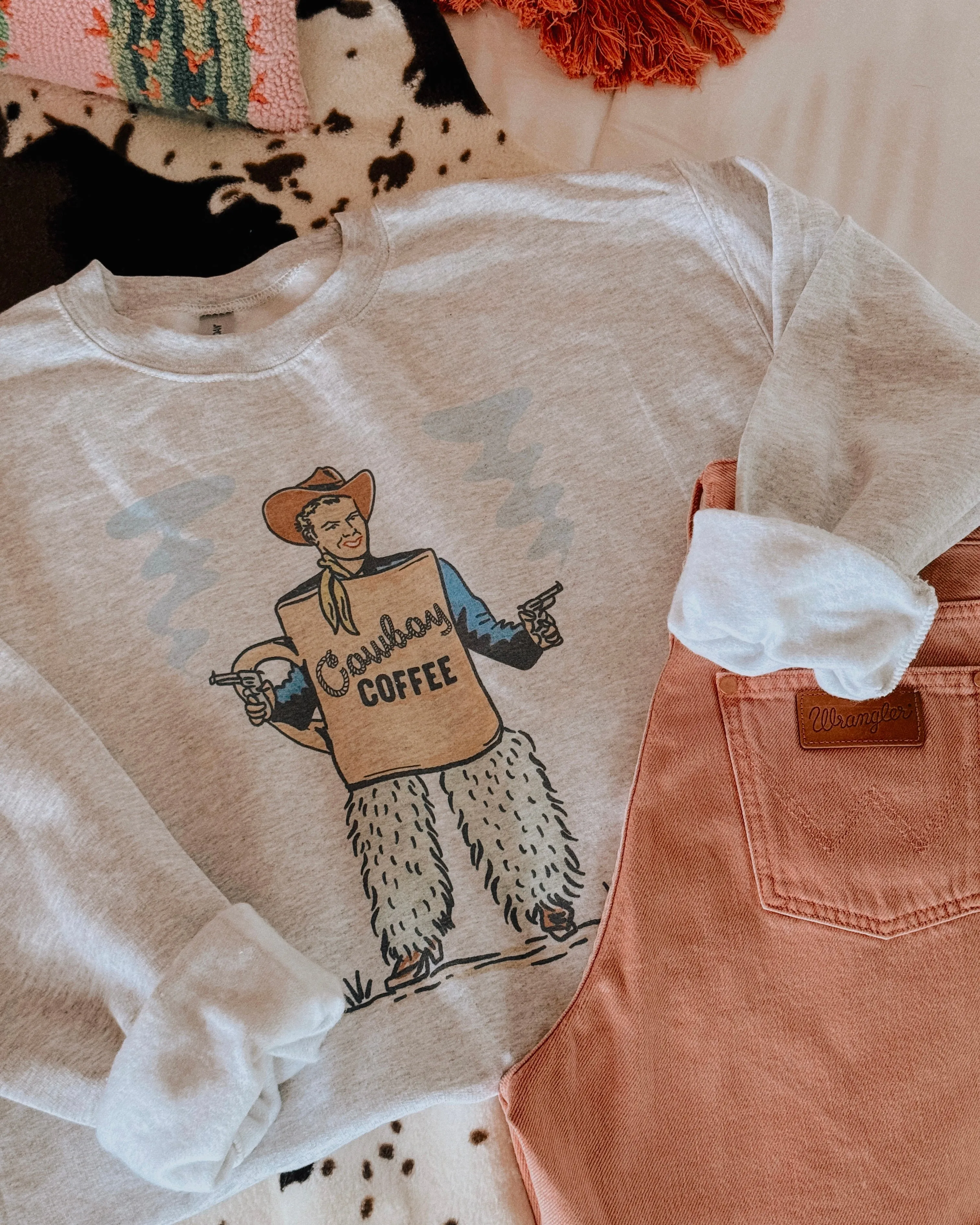 Cowboy Coffee Crewneck or Tee