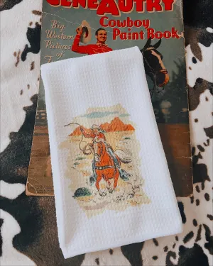 Cowboy Tea Towel