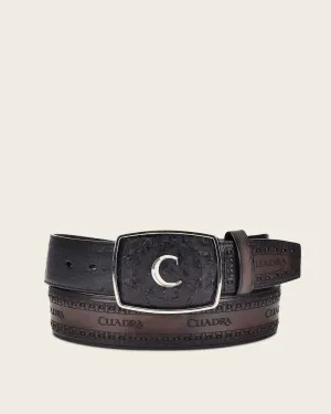 CUADRA BLACK WESTERN OSTRICH BELT