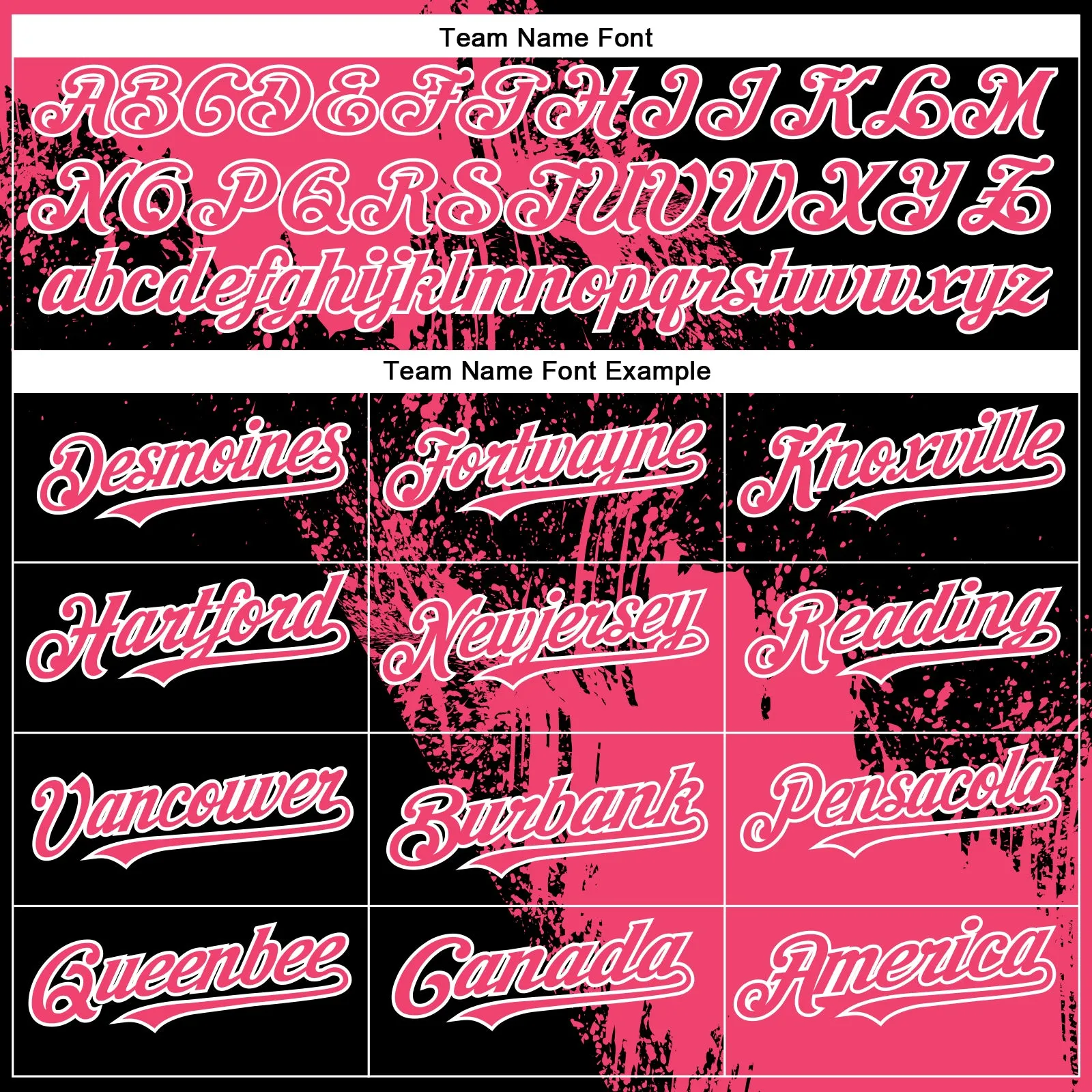 Custom Neon Pink Black-White 3D Pattern Design Abstract Brush Stroke Authentic Baseball Jersey