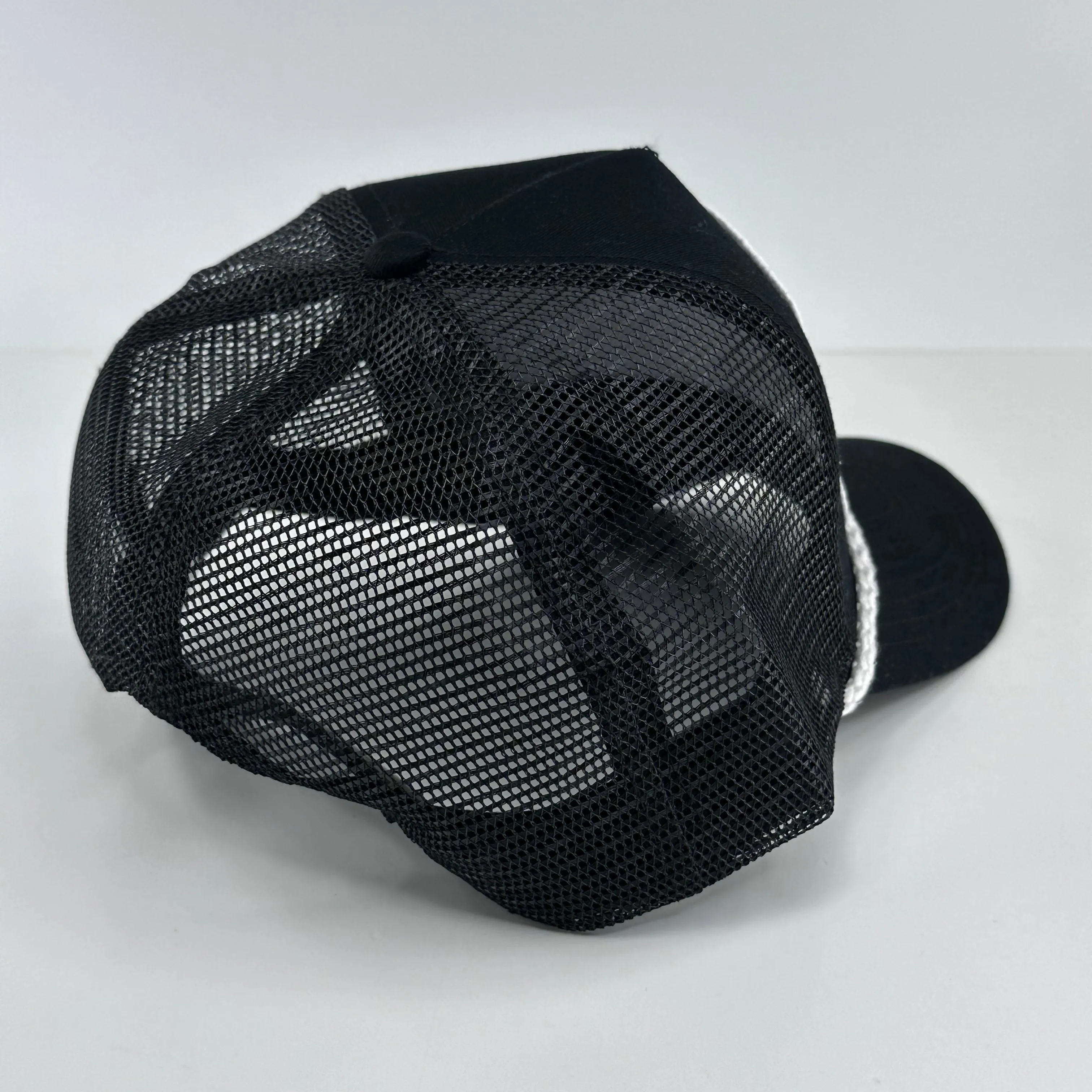 Custom OLD SCHOOL COW MILK patch Vintage Rope Black Mesh Trucker SnapBack Cap Hat
