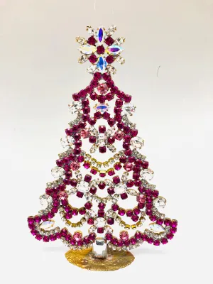 Czech Rhinestone Christmas Mantle Tree #87