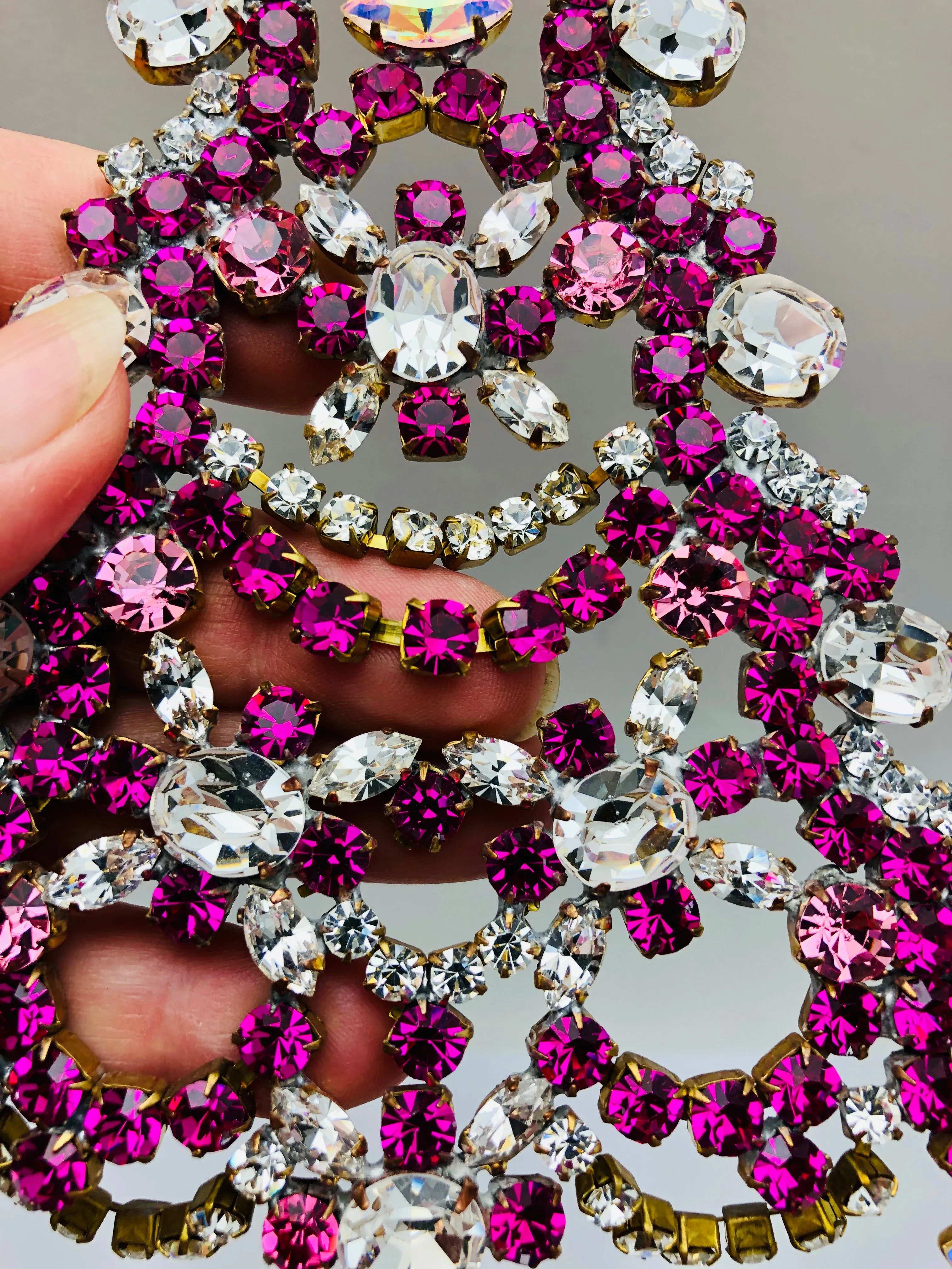 Czech Rhinestone Christmas Mantle Tree #87