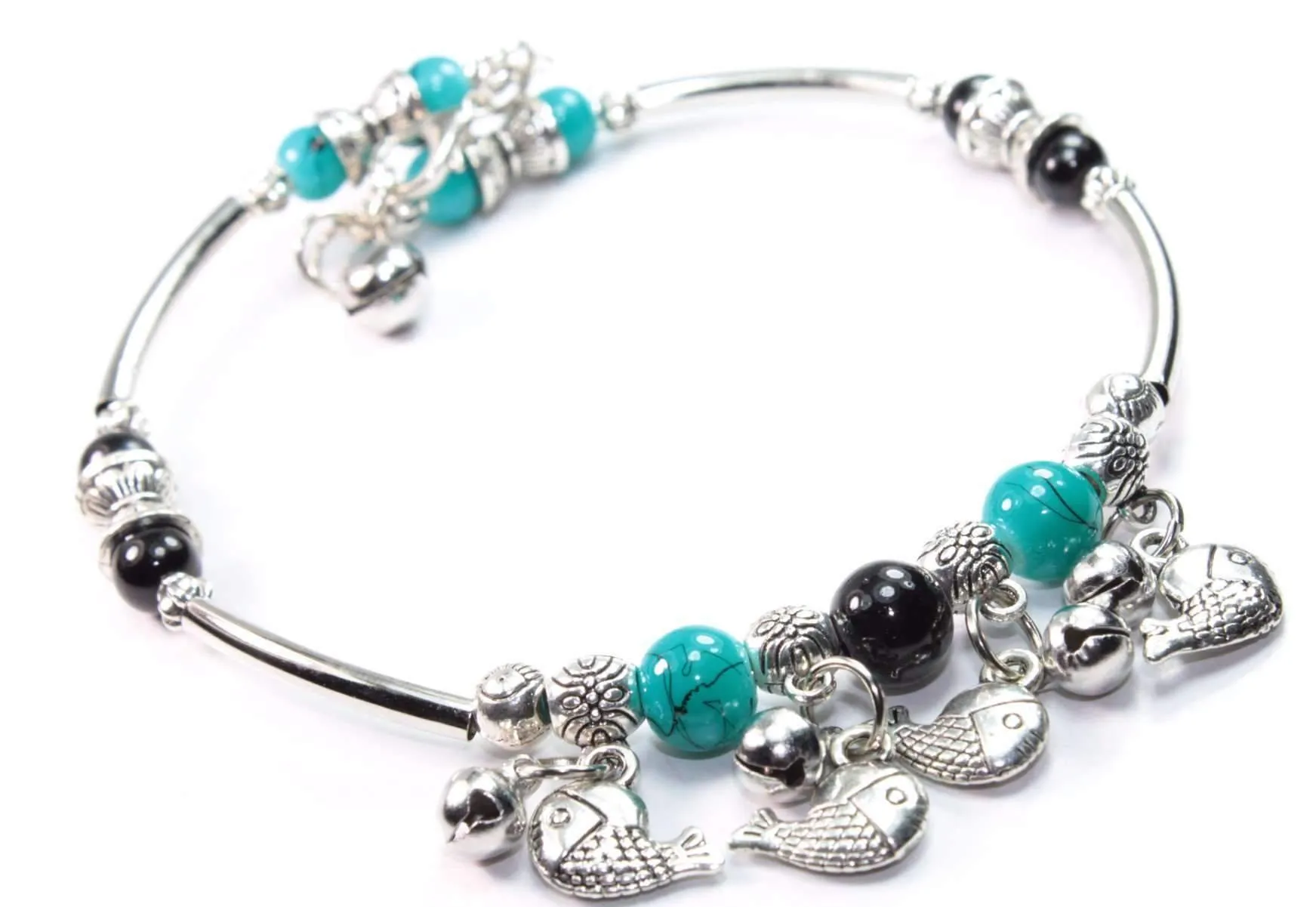 Dangling Fish Charms Bracelet