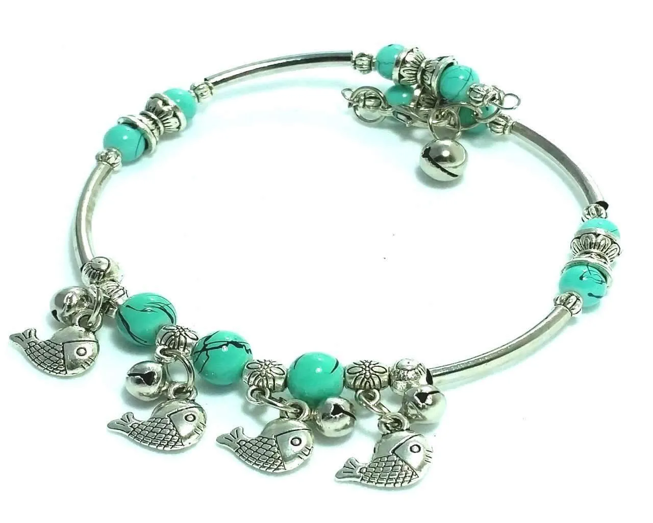 Dangling Fish Charms Bracelet