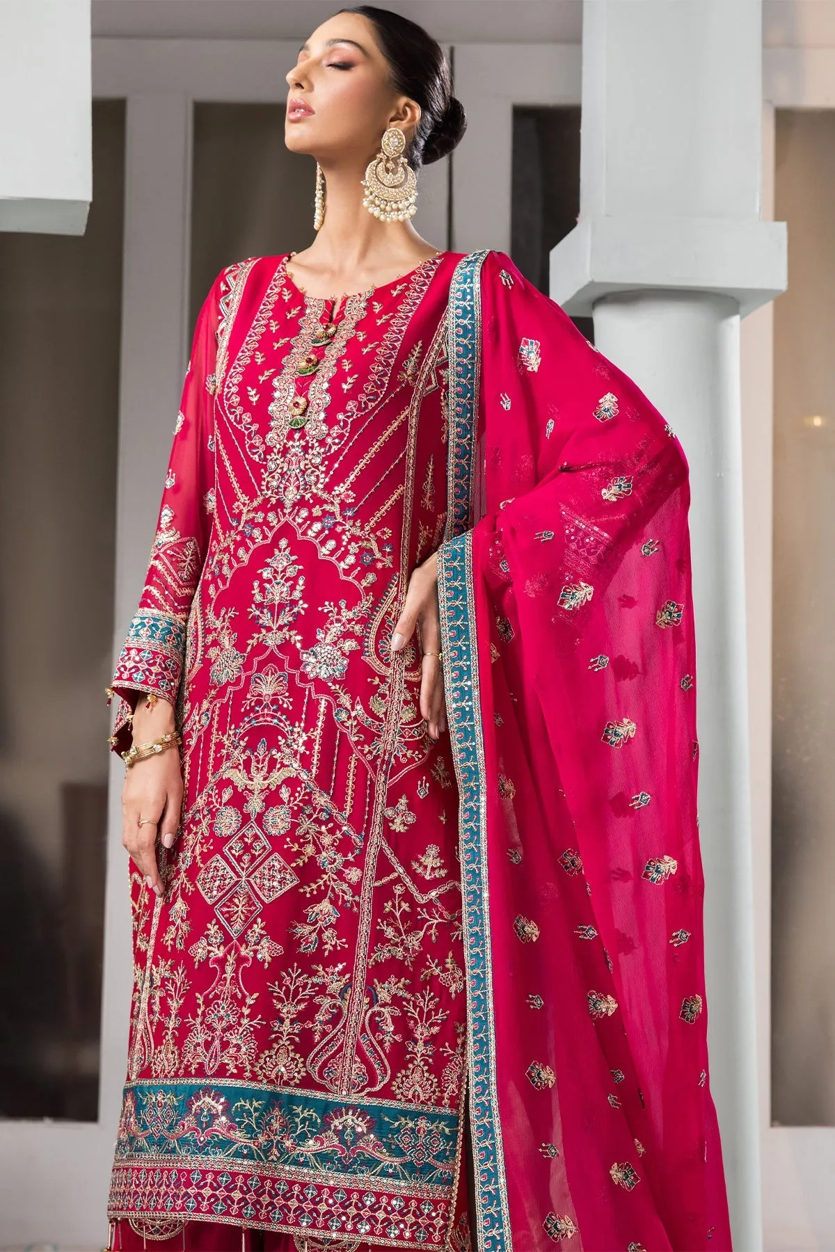 Darkash Alizeh Fashion Vasl-e-Meeras Festive Edition 2022 | Unstitched Embroidered Chiffon Suits