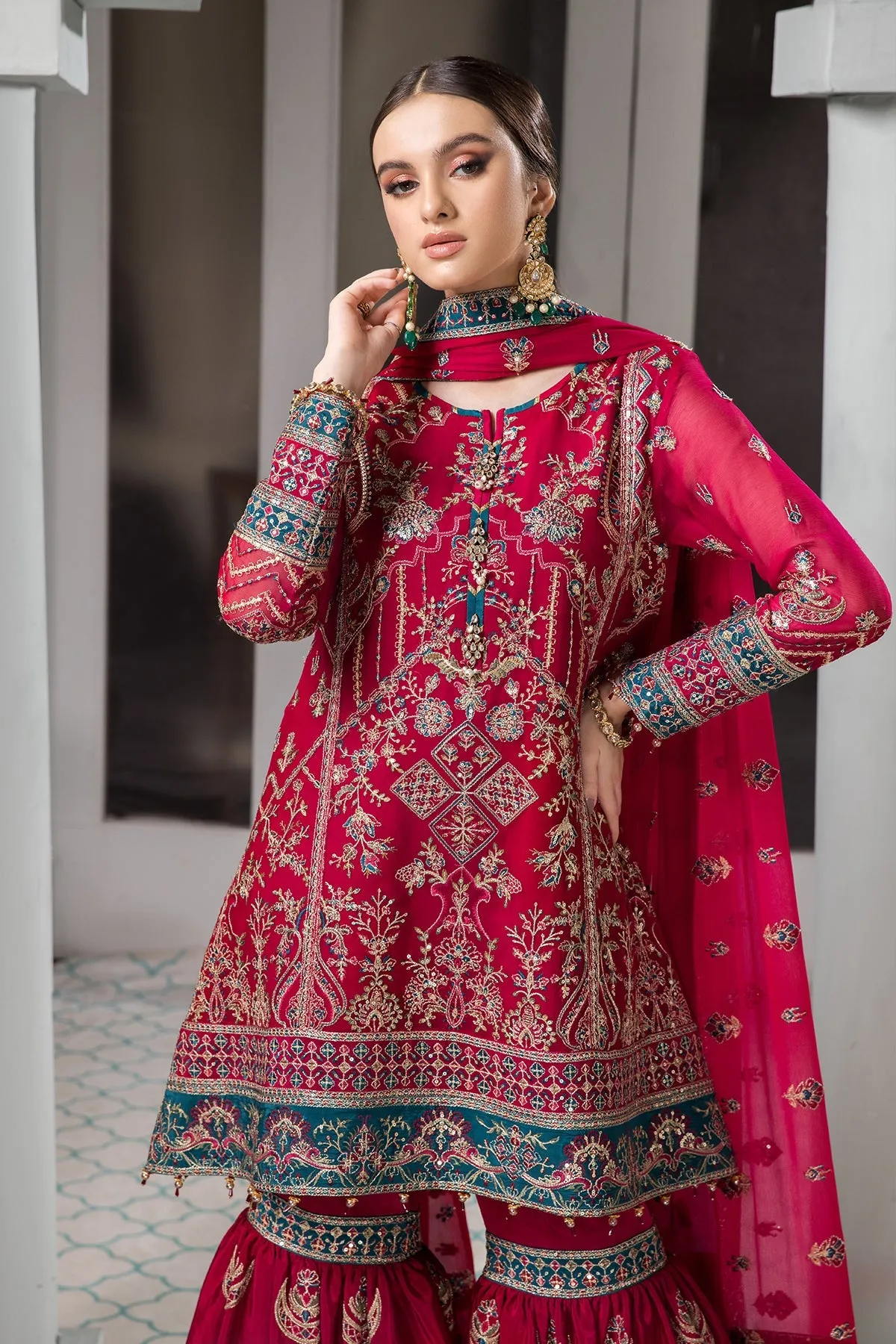 Darkash Alizeh Fashion Vasl-e-Meeras Festive Edition 2022 | Unstitched Embroidered Chiffon Suits