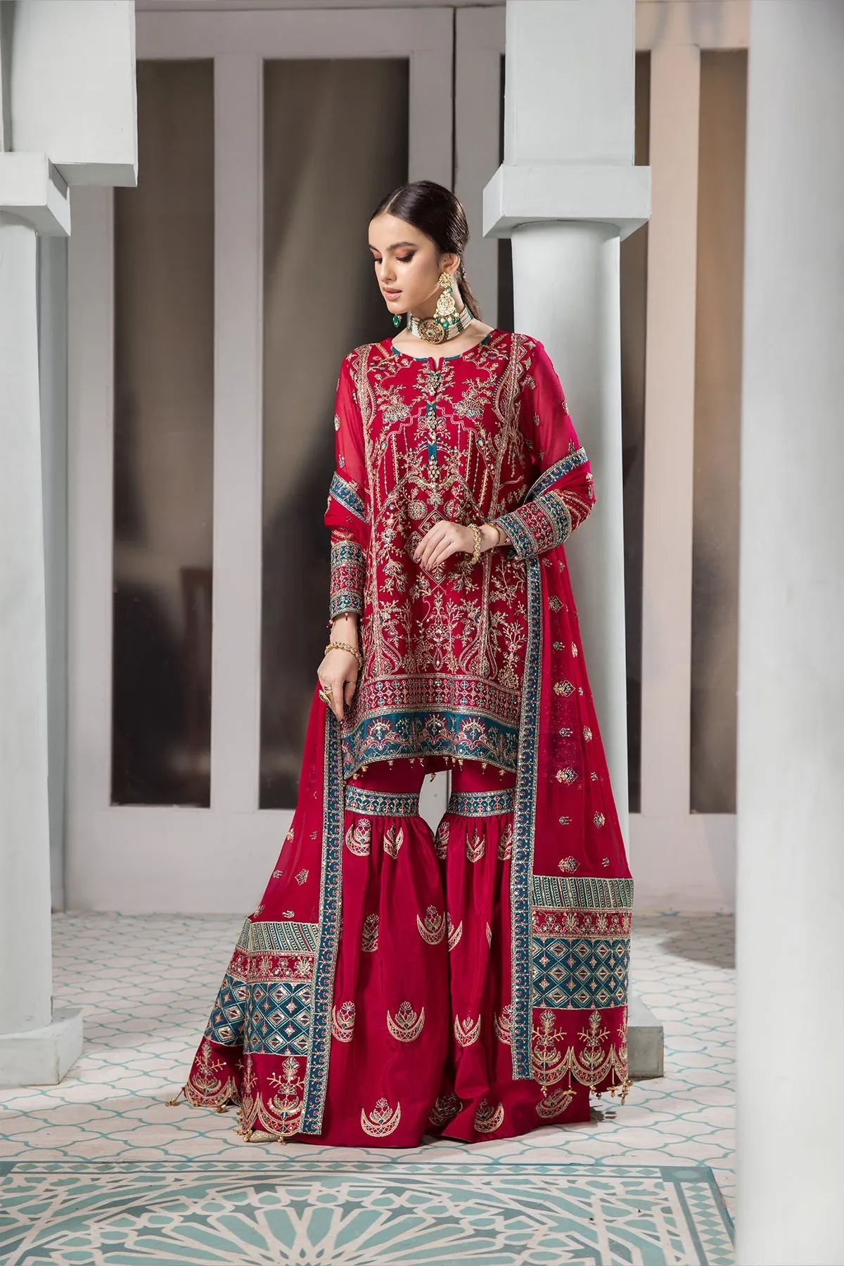 Darkash Alizeh Fashion Vasl-e-Meeras Festive Edition 2022 | Unstitched Embroidered Chiffon Suits