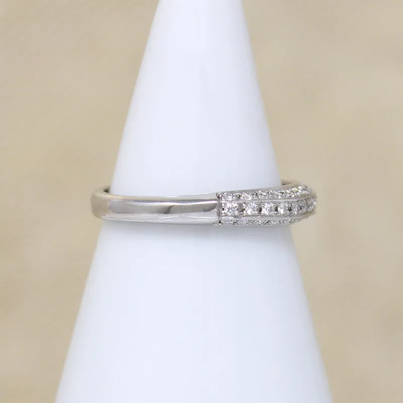 Deco Diamond Platinum Wedding Band by 720