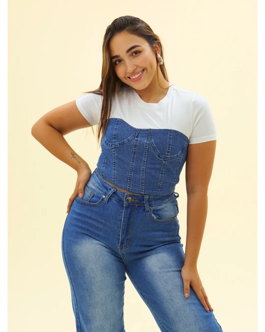DENIM CORSET TOP