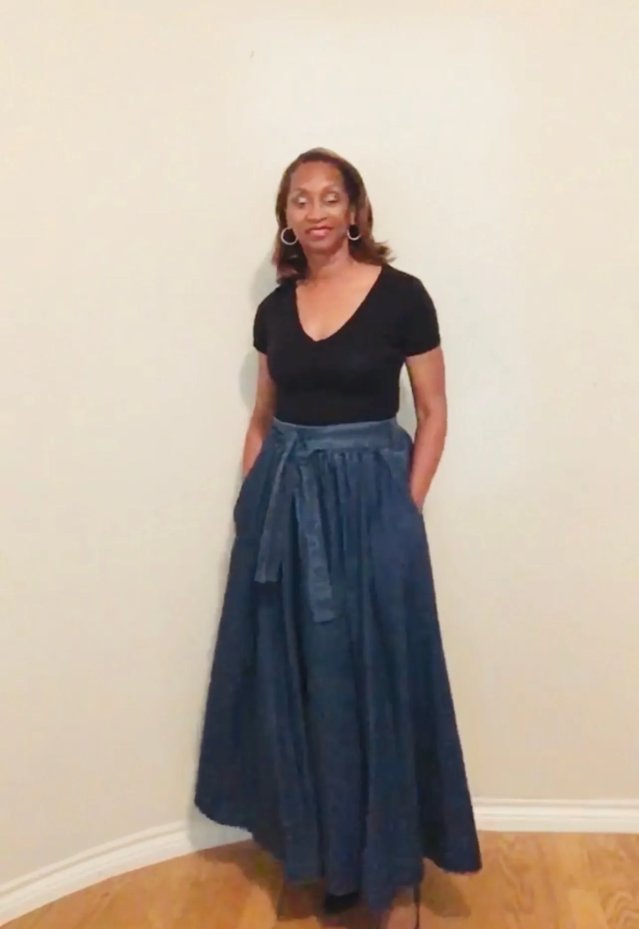 Denim Maxi Skirt