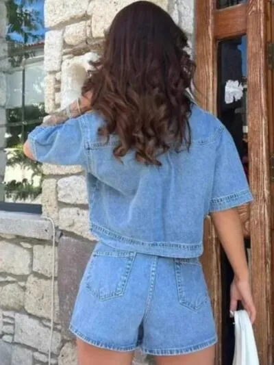 Denim Skirt Set