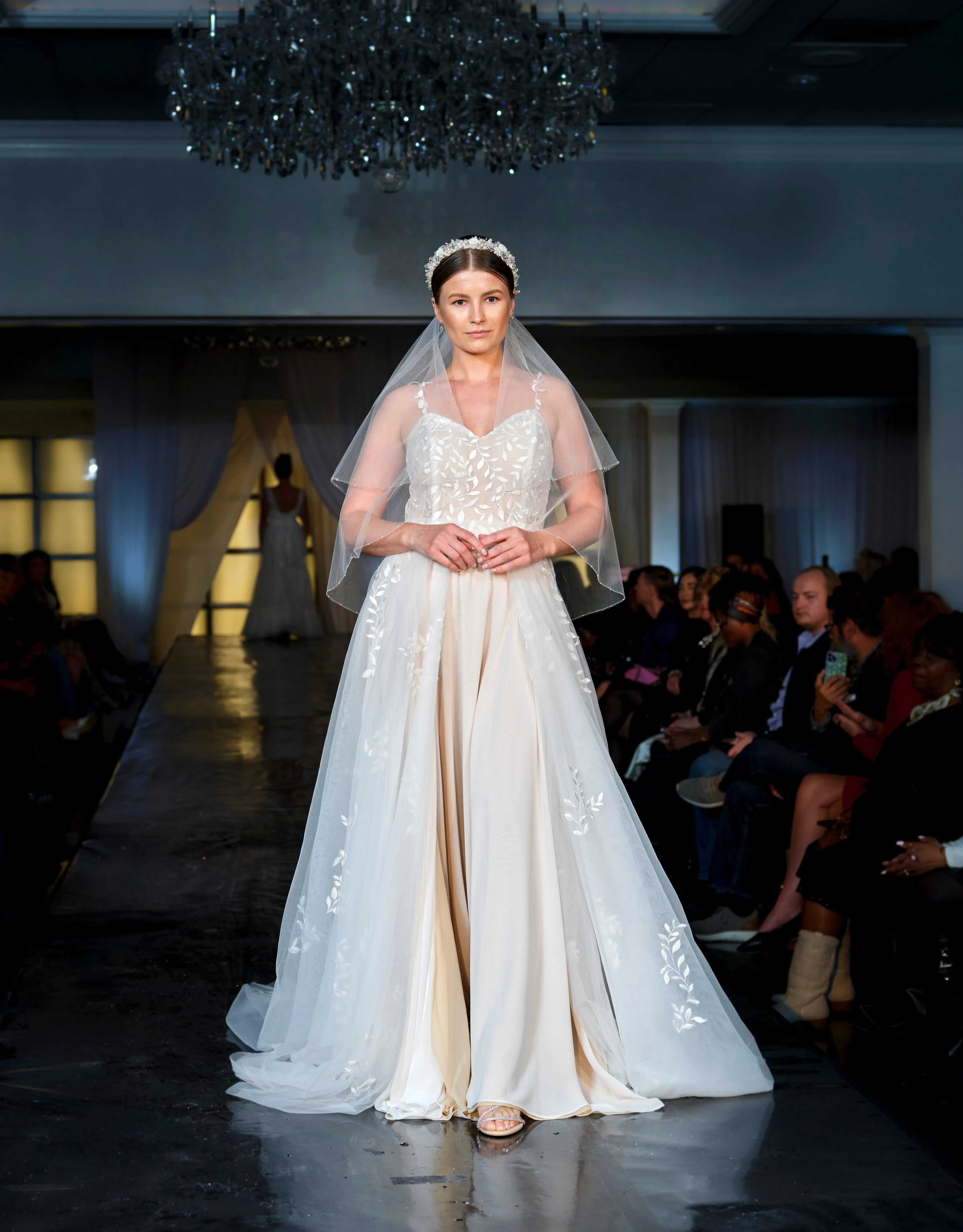 DIANA Two Piece Bridal Gown With Detachable Train Skirt