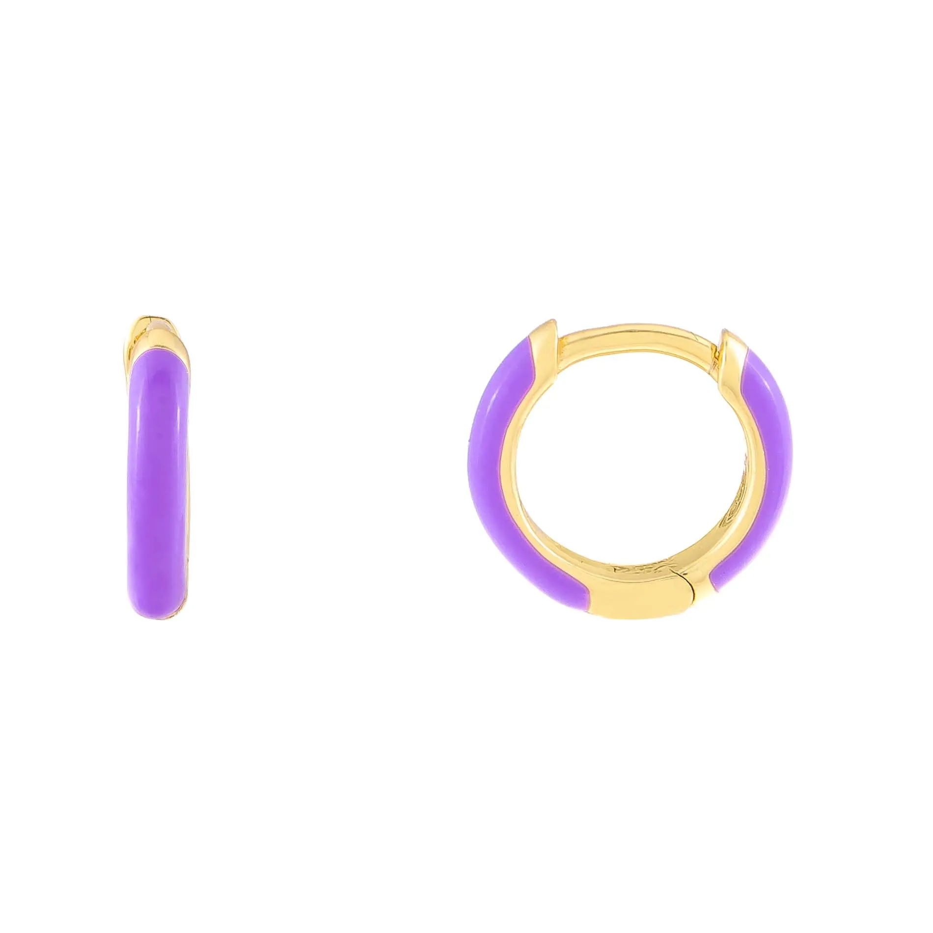 Enamel Huggie Earring