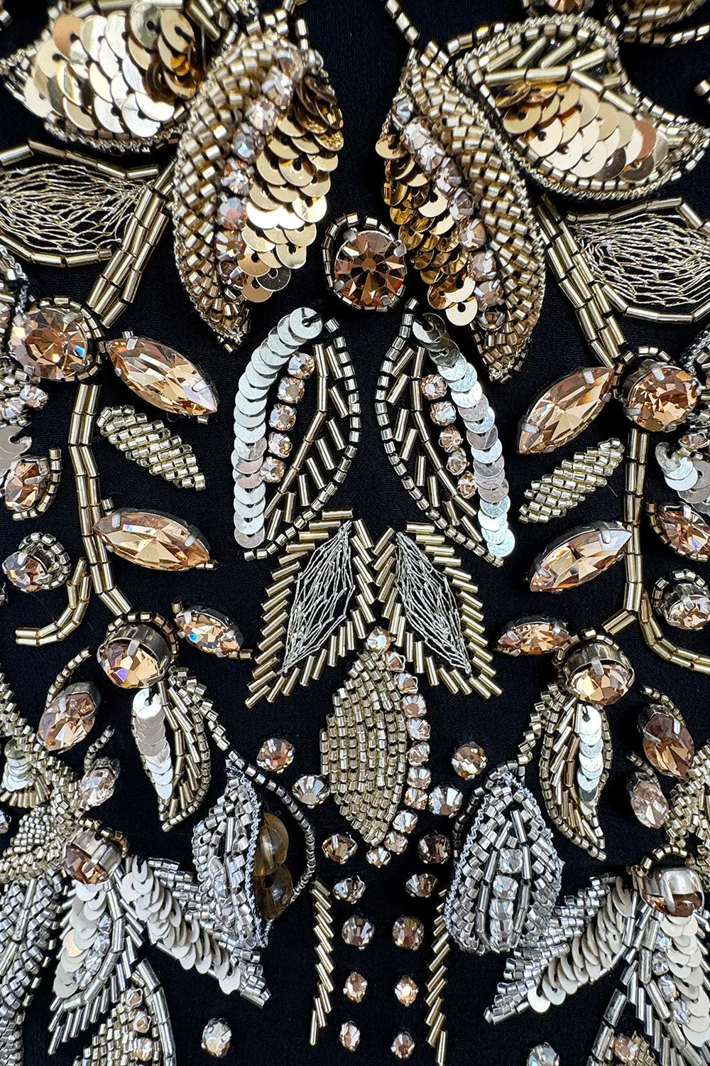 Extraordinary 2015 Roberto Cavalli Runway Feather & Net Dress w Bead & Sequin Detailing