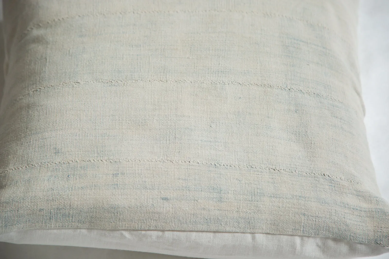 Faded Powder Blue Indigo Pillow