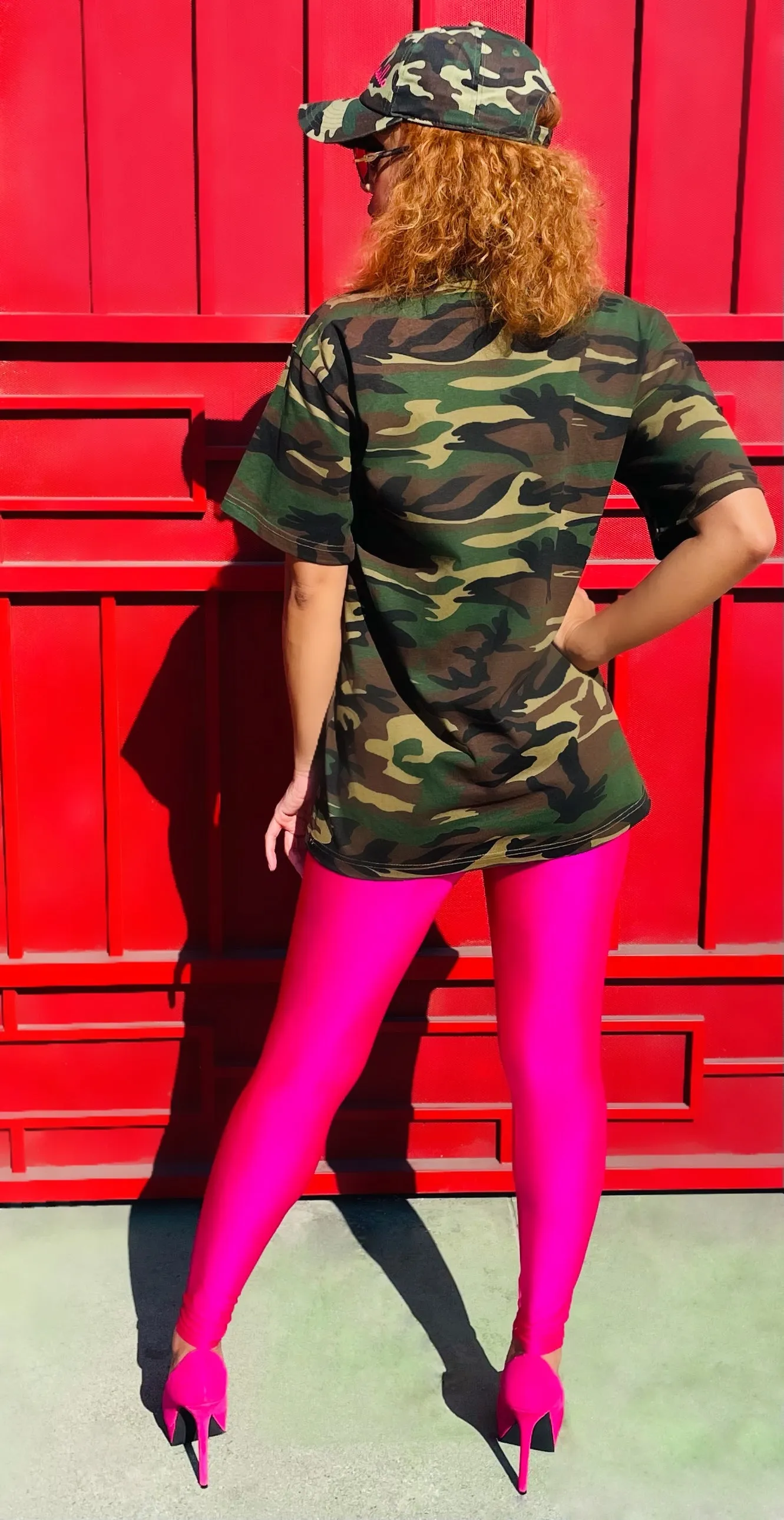 Fallon Aurielle Unisex Signature Classic T-Shirt (Camo & Neon Pink)
