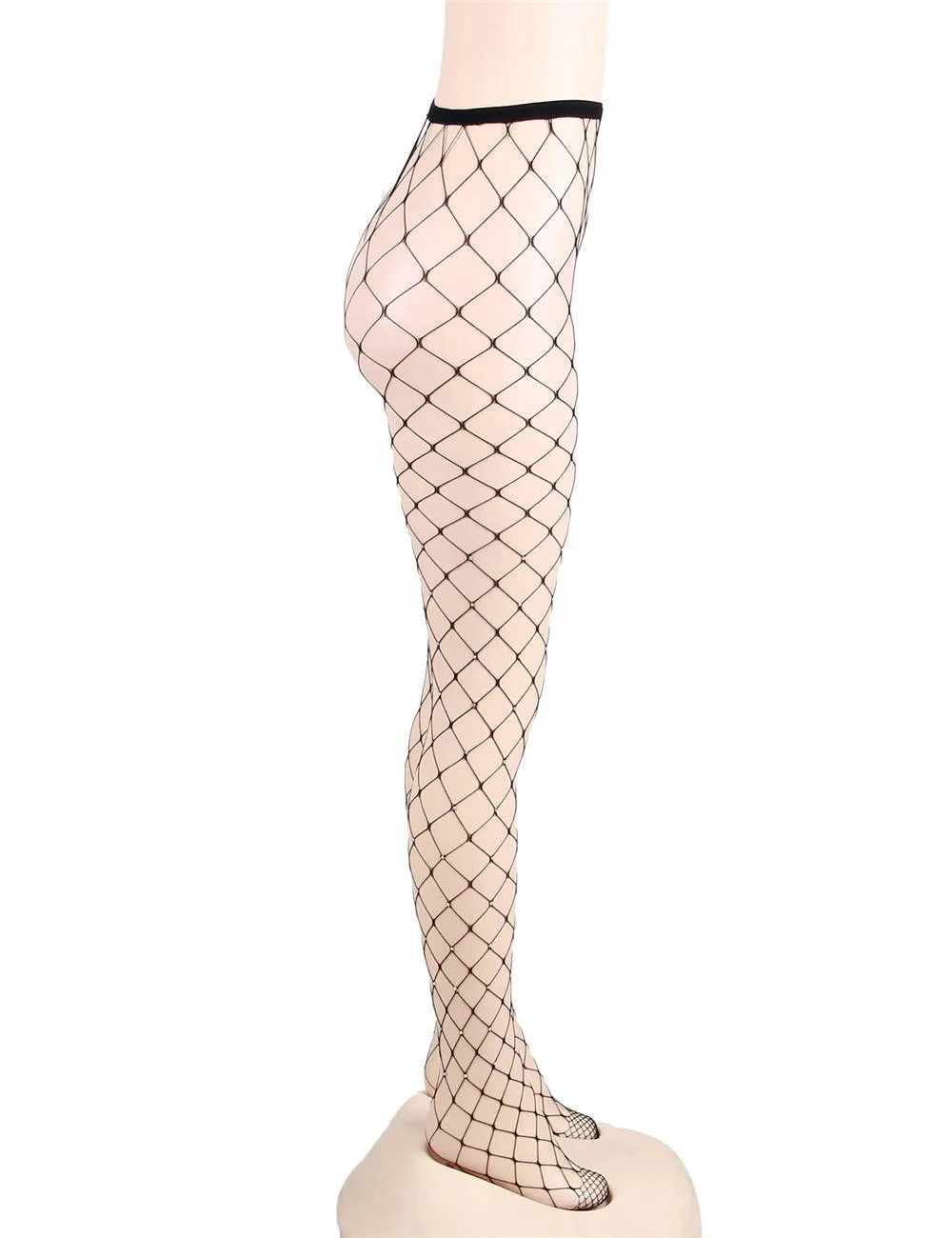 Fashion Black Sparkle Fishnet Pantyhose