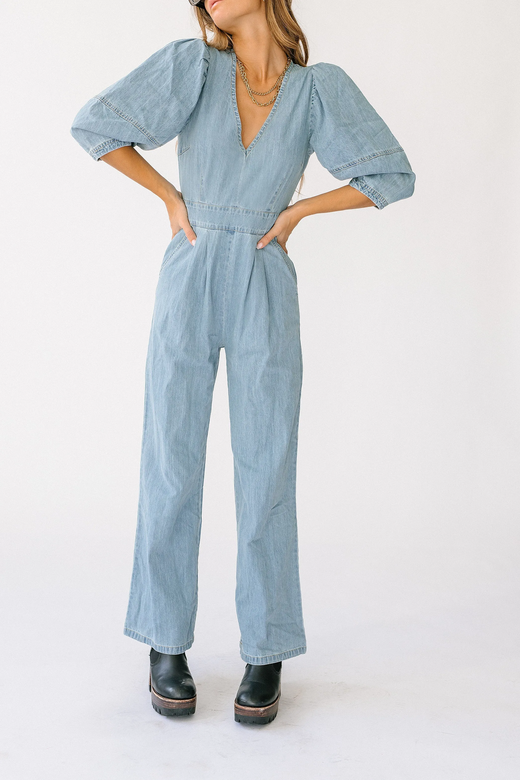 Fashion Icon Denim Jumpsuit