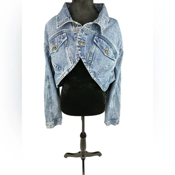 Fashion Nova 2 PC Lone Pine Cropped Bolero Denim Jacket &amp; Maxi Skirt SZ 3X/2X