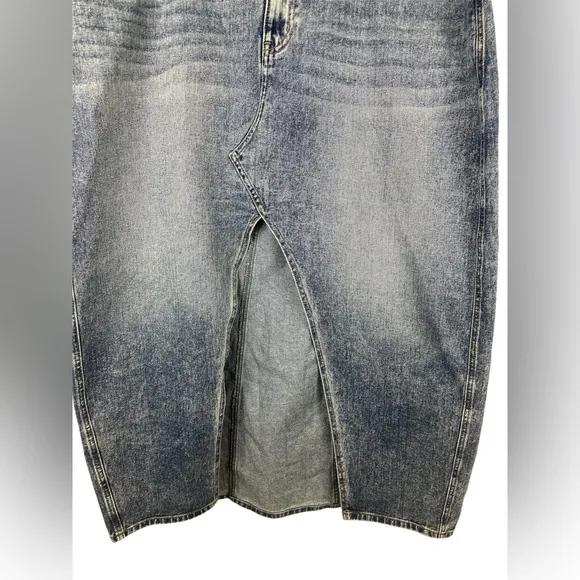 Fashion Nova 2 PC Lone Pine Cropped Bolero Denim Jacket &amp; Maxi Skirt SZ 3X/2X