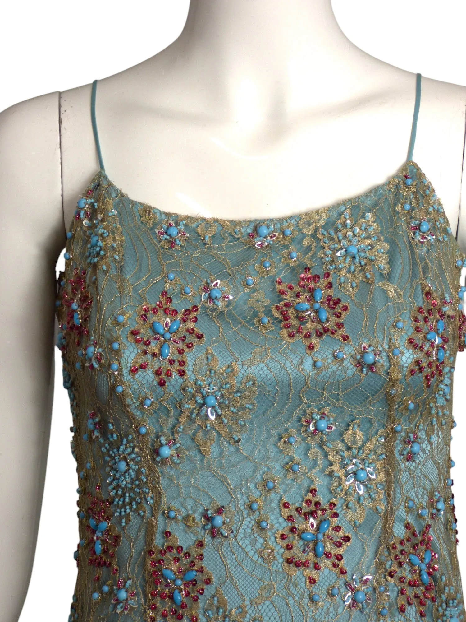 FE ZANDI- 2005 Beaded Lace Cocktail Jacket & Dress, Size 4