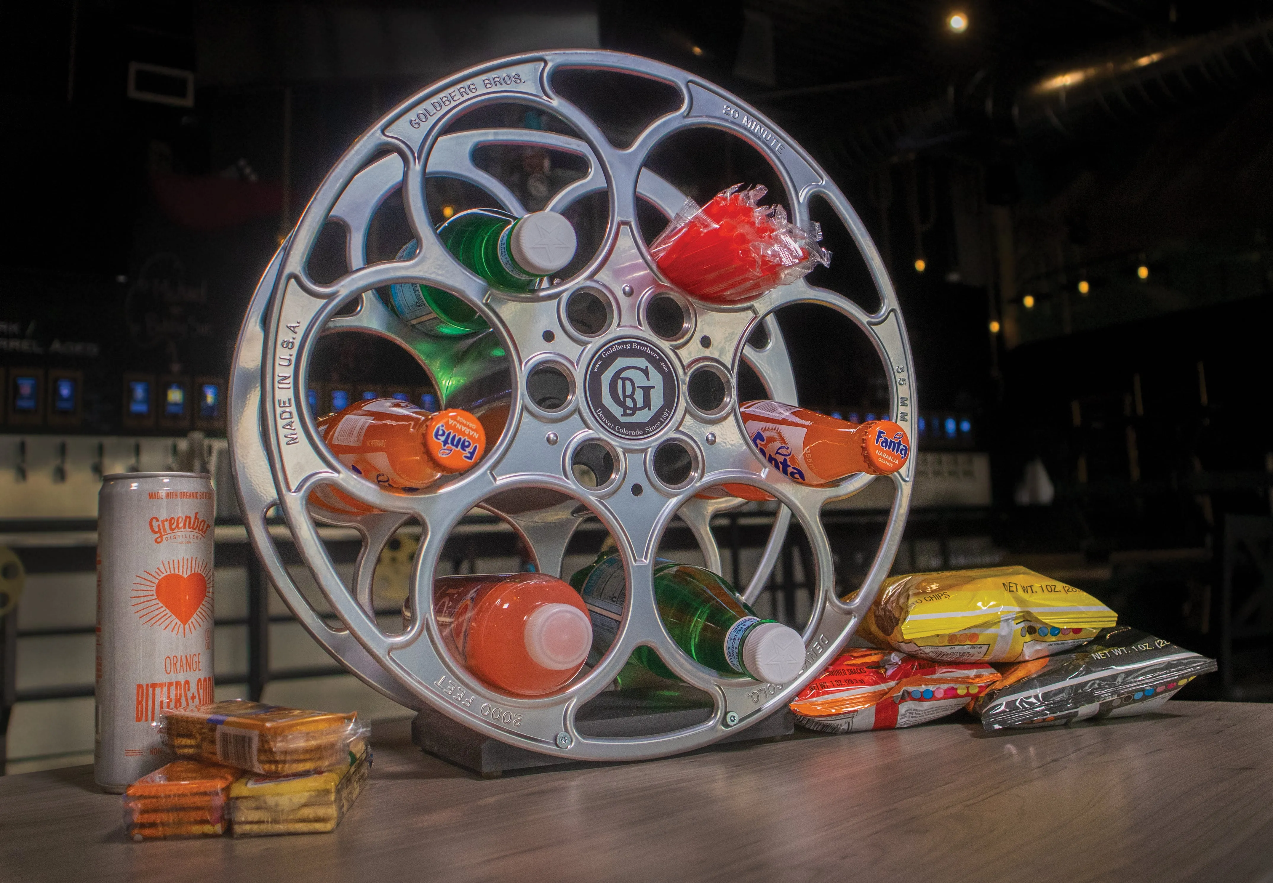 Film Reel Wine Rack