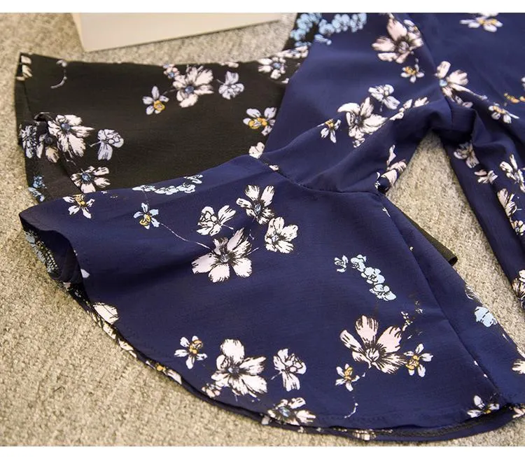 Floral Flare Sleeve T-Shirt