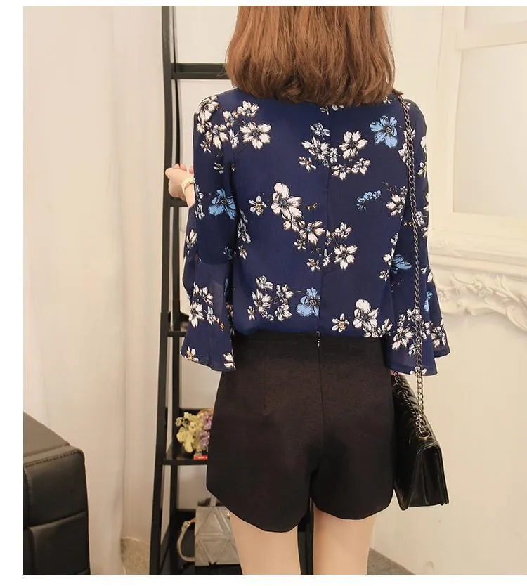 Floral Flare Sleeve T-Shirt