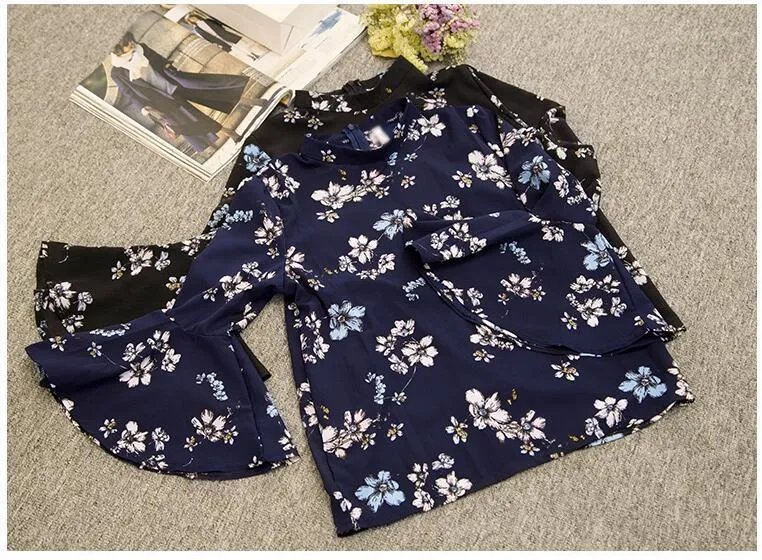 Floral Flare Sleeve T-Shirt