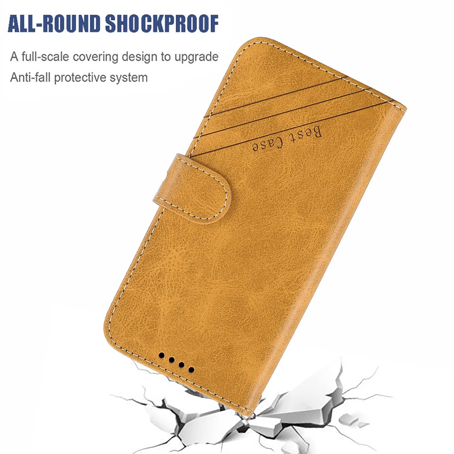 For Redmi Note 8T/Redmi 8/Redmi 8A Case Soft Leather Cover with Denim Texture Precise Cutouts Wallet Design Buckle Closure Smartphone Shell  black