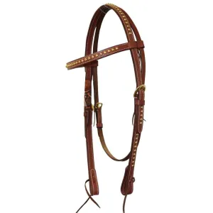 Fort Worth Gold Dot Leather Bridle