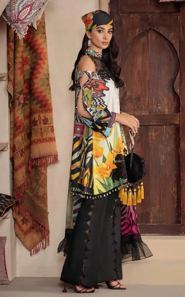 FRANCA CB-4B | Bella Fusion Mix Cambric Collection SS'21 | Unstitched Cambric Suits