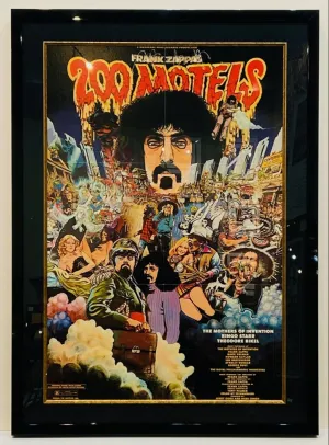 FRANK ZAPPA - 200 MOTELS ORIGINAL MOVIE AND SOUNDTRACK POSTER (1971)