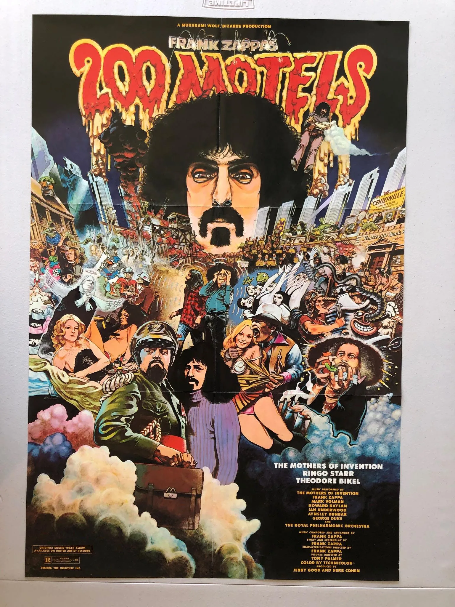 FRANK ZAPPA - 200 MOTELS ORIGINAL MOVIE AND SOUNDTRACK POSTER (1971)