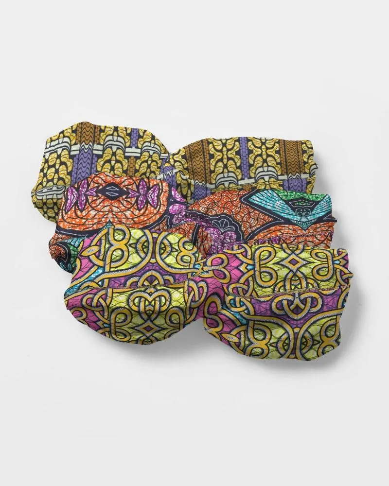 Fun African Print Twist Knot Headband Set