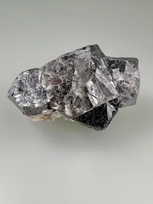 Galena with Fluorite, Rosiclare Level, Main Ore Body, Denton Mine, Ozark-Mahoning Company, Harris Creek District, Southern Illinois, Mined c. early 1990's, ex. Roy Smith Collection, Miniature, 2.5 x 3.0 x 5.0 cm, $45. Online Dec. 12.