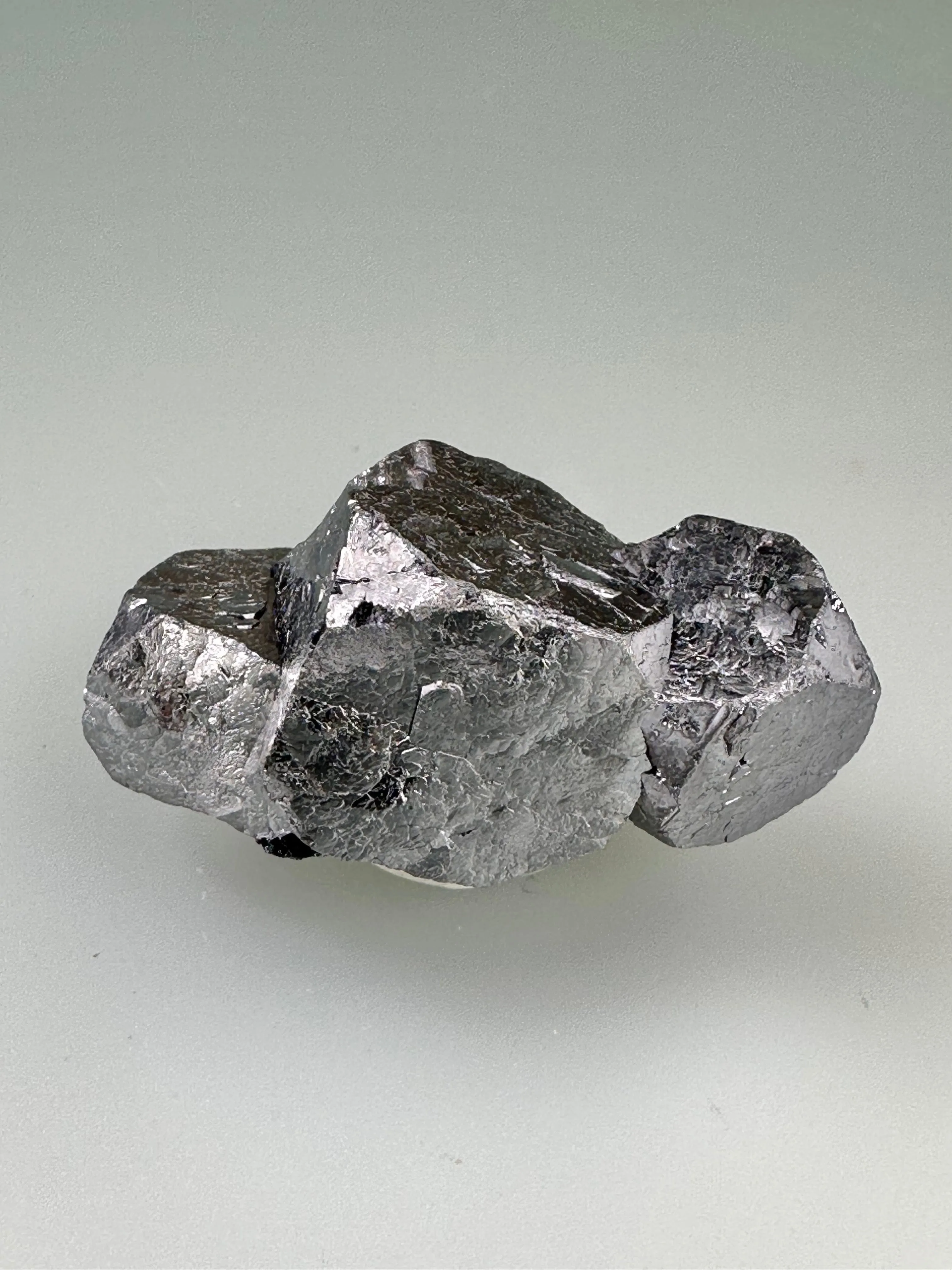 Galena with Fluorite, Rosiclare Level, Main Ore Body, Denton Mine, Ozark-Mahoning Company, Harris Creek District, Southern Illinois, Mined c. early 1990's, ex. Roy Smith Collection, Miniature, 2.5 x 3.0 x 5.0 cm, $45. Online Dec. 12.