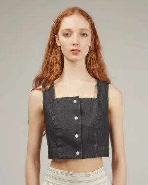 Ginny crop denim top
