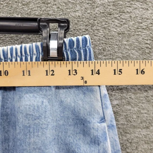 Good American Shorts Women's Large (GA Size 3) Blue Weightless High-Rise Denim