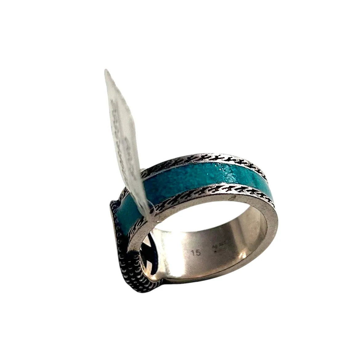 GUCCI- Interlocking GG Enamel Ring, Gucci Size-15
