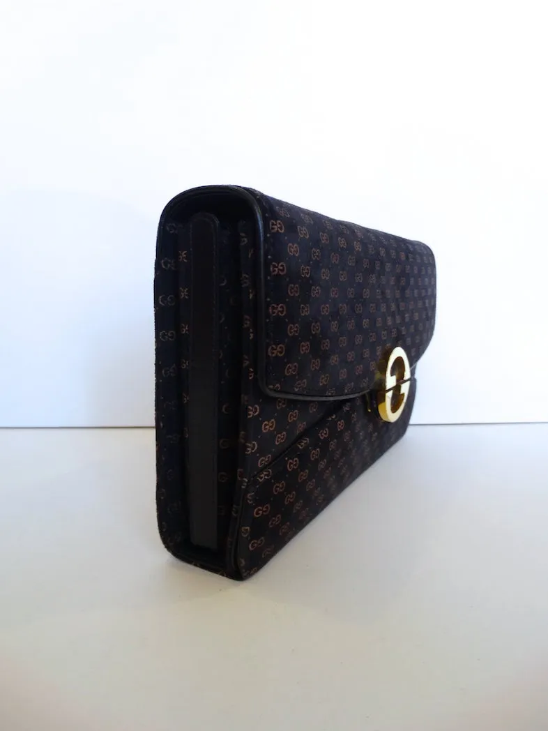 Gucci Velveteen Monogram Bag