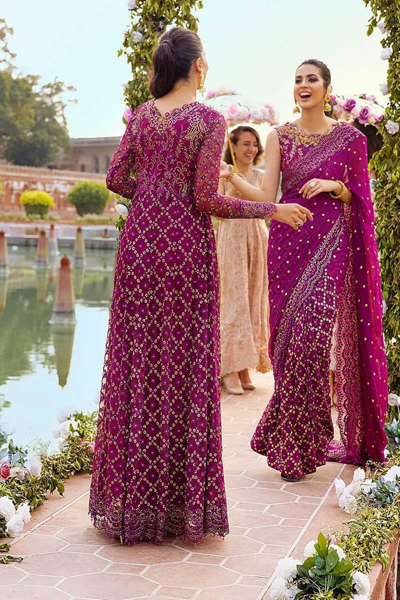 GULAAB | Mushq Hawa Mahal Tissue De Luxe ‘21 | Unstitched Embroidered Chiffon Suits