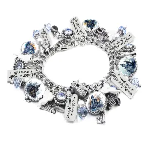Haunted House Charm Bracelet with Ghosts