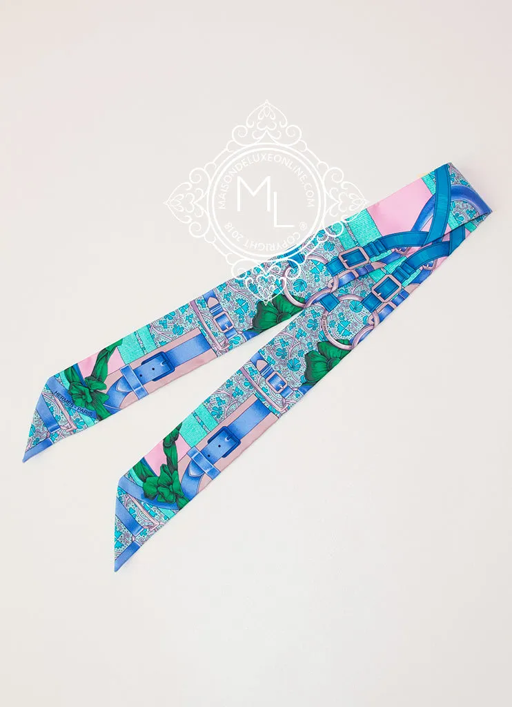 Hermes Pink Green Grand Manege Fleuri Twilly
