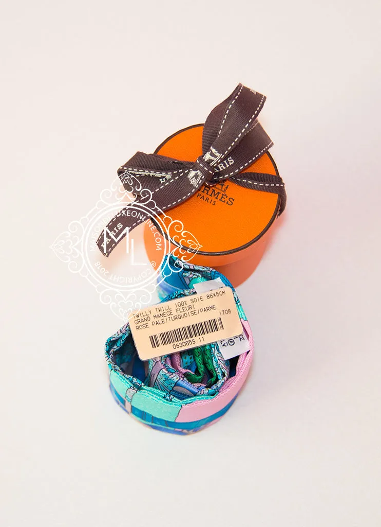 Hermes Pink Green Grand Manege Fleuri Twilly