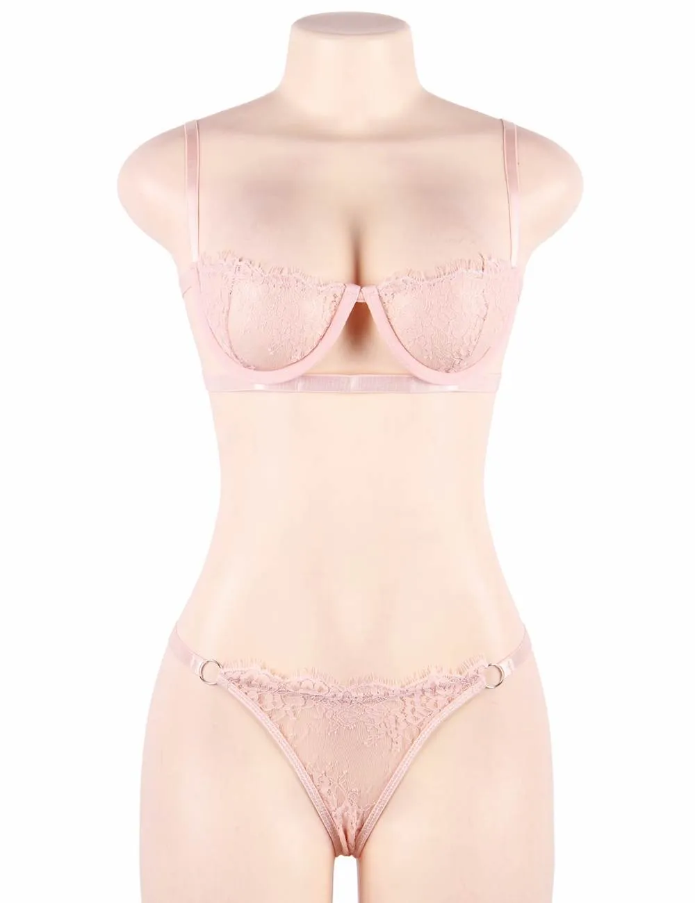 High Quality Beautiful Lingerie Egypt Lace Bra Set With Steel ring