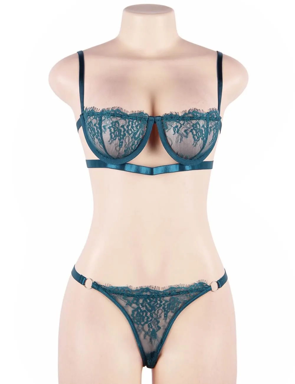 High Quality Beautiful Lingerie Egypt Lace Bra Set With Steel ring
