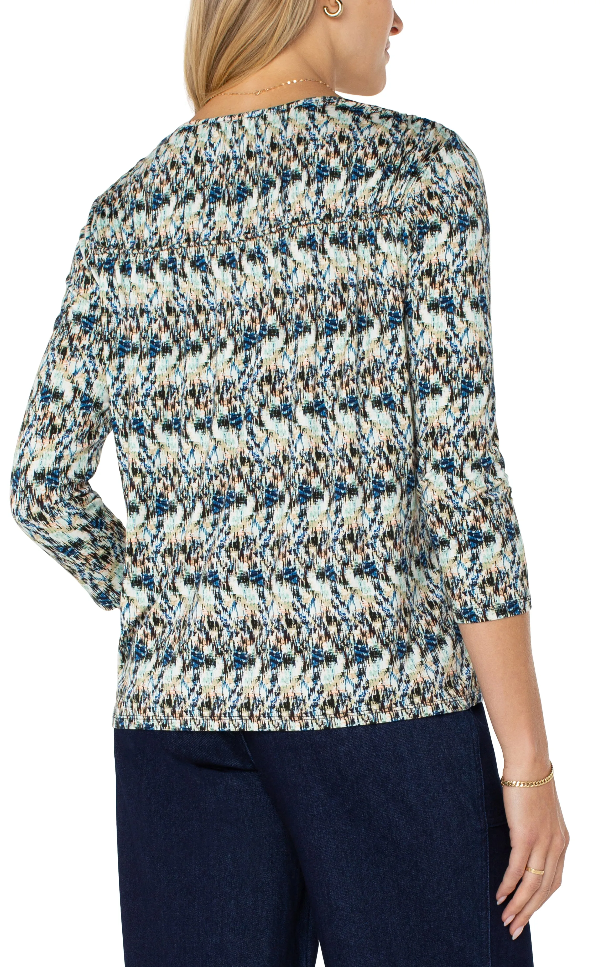 Ikat 3/4 Sleeve Top