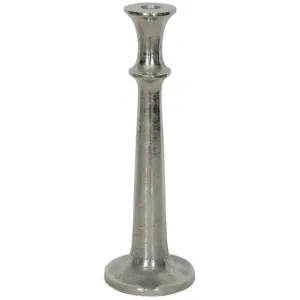 INDIA HOUSE- VINTAGE SILVER CANDLE HOLDER 14"
